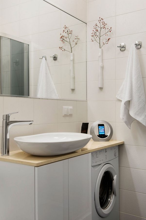 Дизайн ванной комнаты со стиральной машинкой || 25 фото идеи